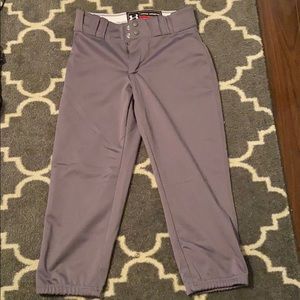 🥎 Gray Under Armor Softball Pants